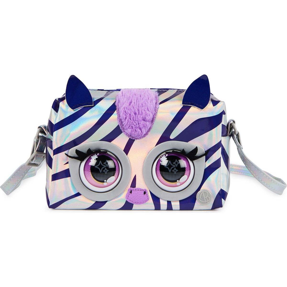 Purse Pets Metalická interaktivní kabelka zebra