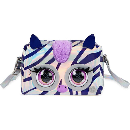 Purse Pets Metalická interaktivní kabelka zebra