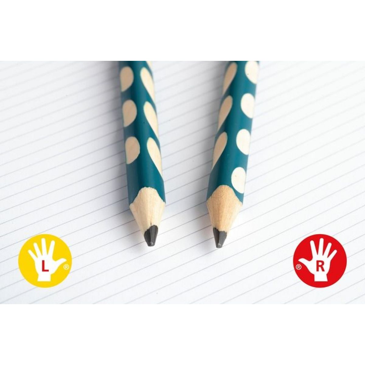 Tenká ergonomická grafitová tužka pro praváky STABILO EASYgraph S modrá 2 ks HB