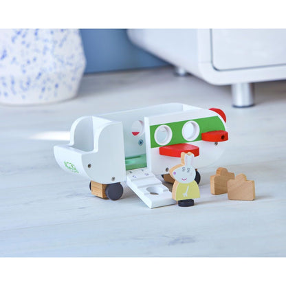 Peppa Pig dřevěný tryskáč a figurka paní Králíkové