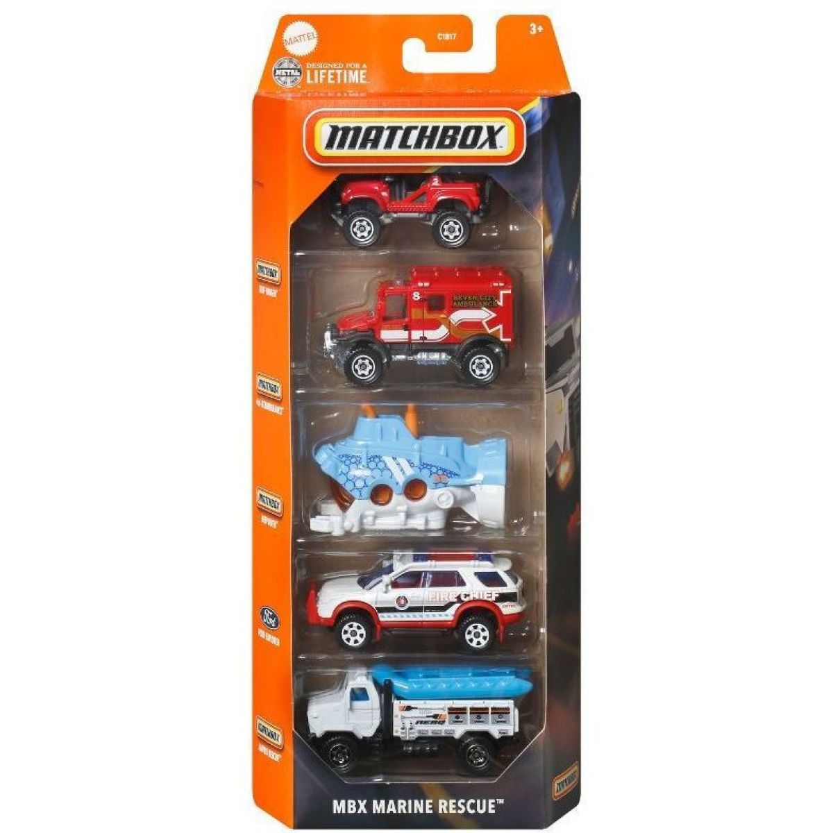 Mattel Matchbox Angličák 5ks MBX Marine Rescue