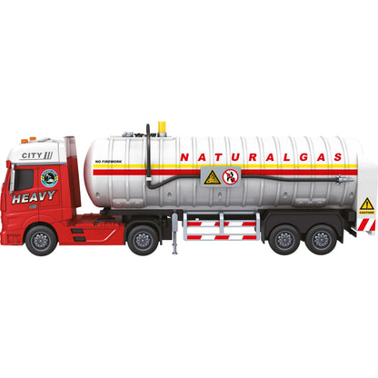 Sparkys CITY SERVICE CAR - 1:12 - Tahač s cisternou na zemní plyn (se zvukem a světly)