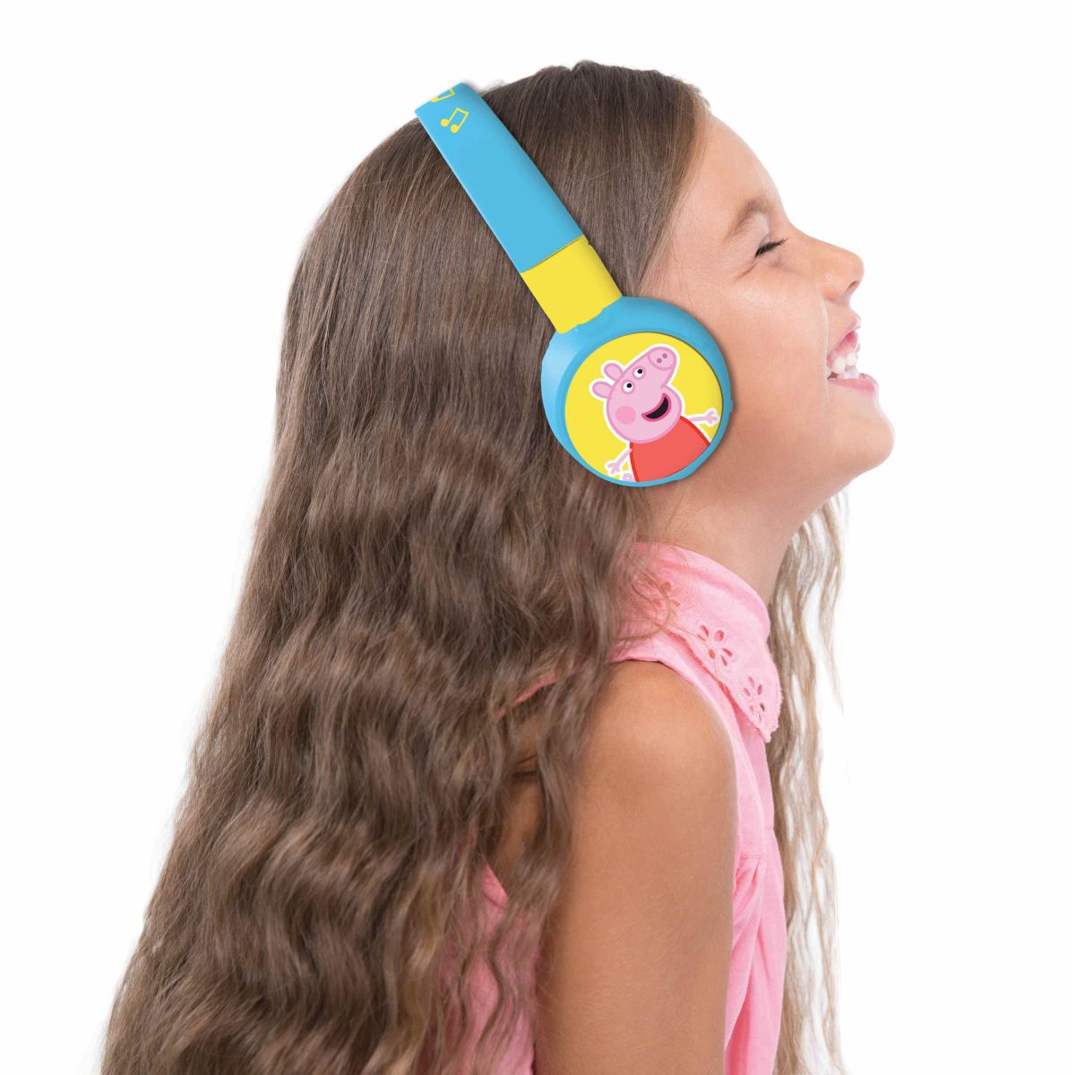 Lexibook 2v1 bluetooth skládací sluchátka Prasátko Peppa s limitem hlasitosti