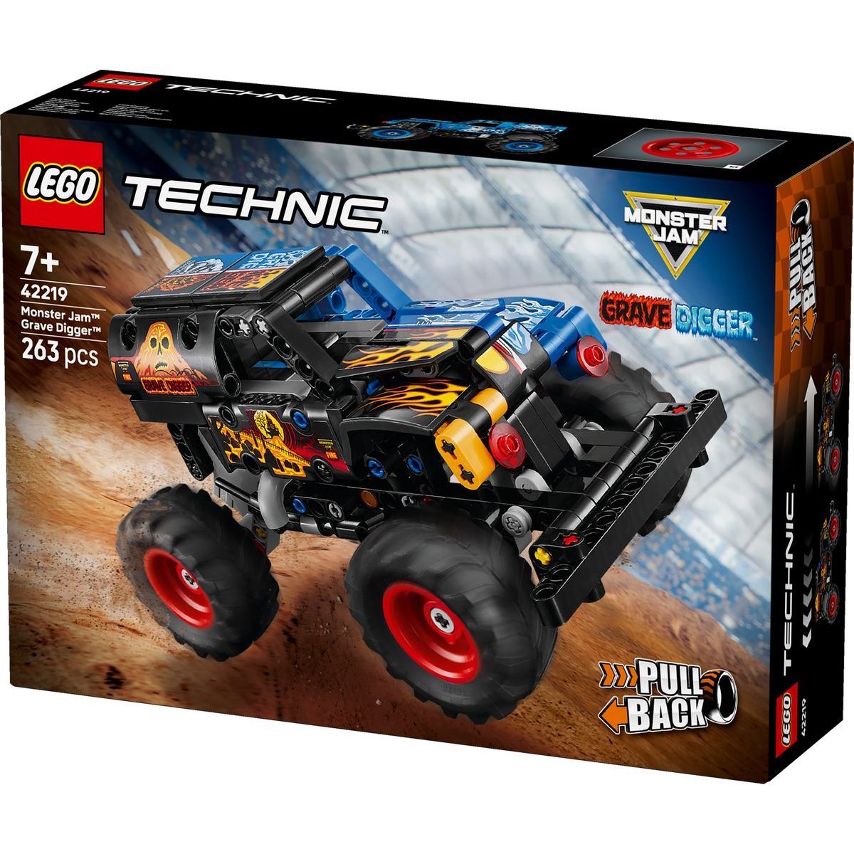LEGO® 42219 Monster Jam™ Grave Digger™ Oheň a led