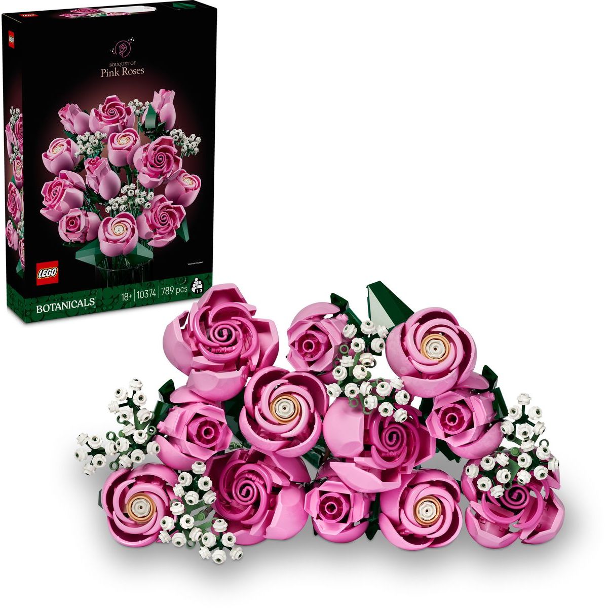LEGO® Botanicals 10374 Kytice růžových růží - Poškozený obal