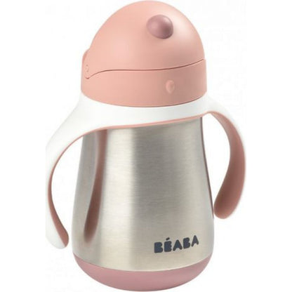 Beaba Hrnek termoizolační s brčkem nerez 250ml Pink