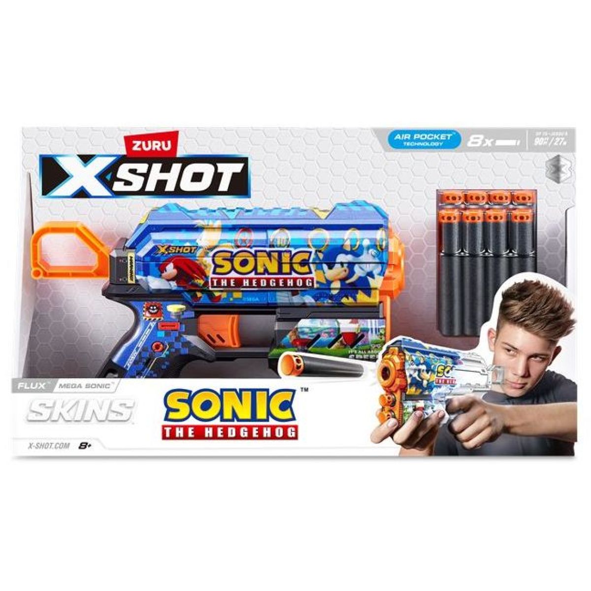 ZURU X-SHOT Skins Flux SONIC the Hedgehog