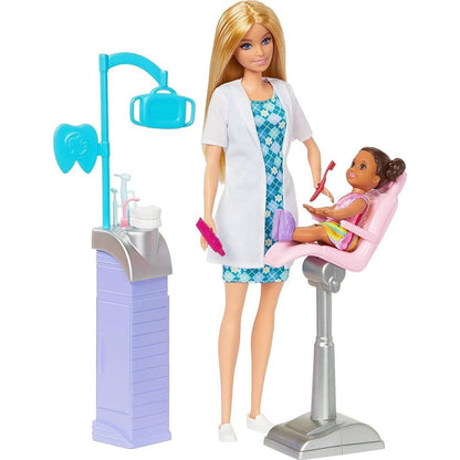 Mattel Barbie povolání herní set s panenkou zubařka blondýnka