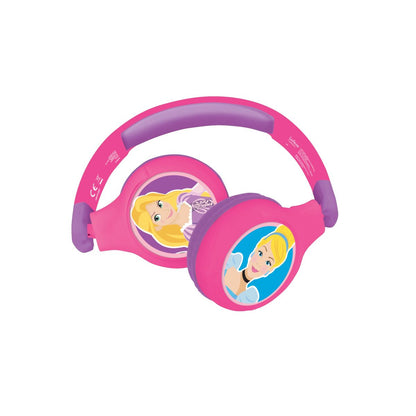 Lexibook 2v1 bluetooth skládací sluchátka Disney princezny s limitem hlasitosti
