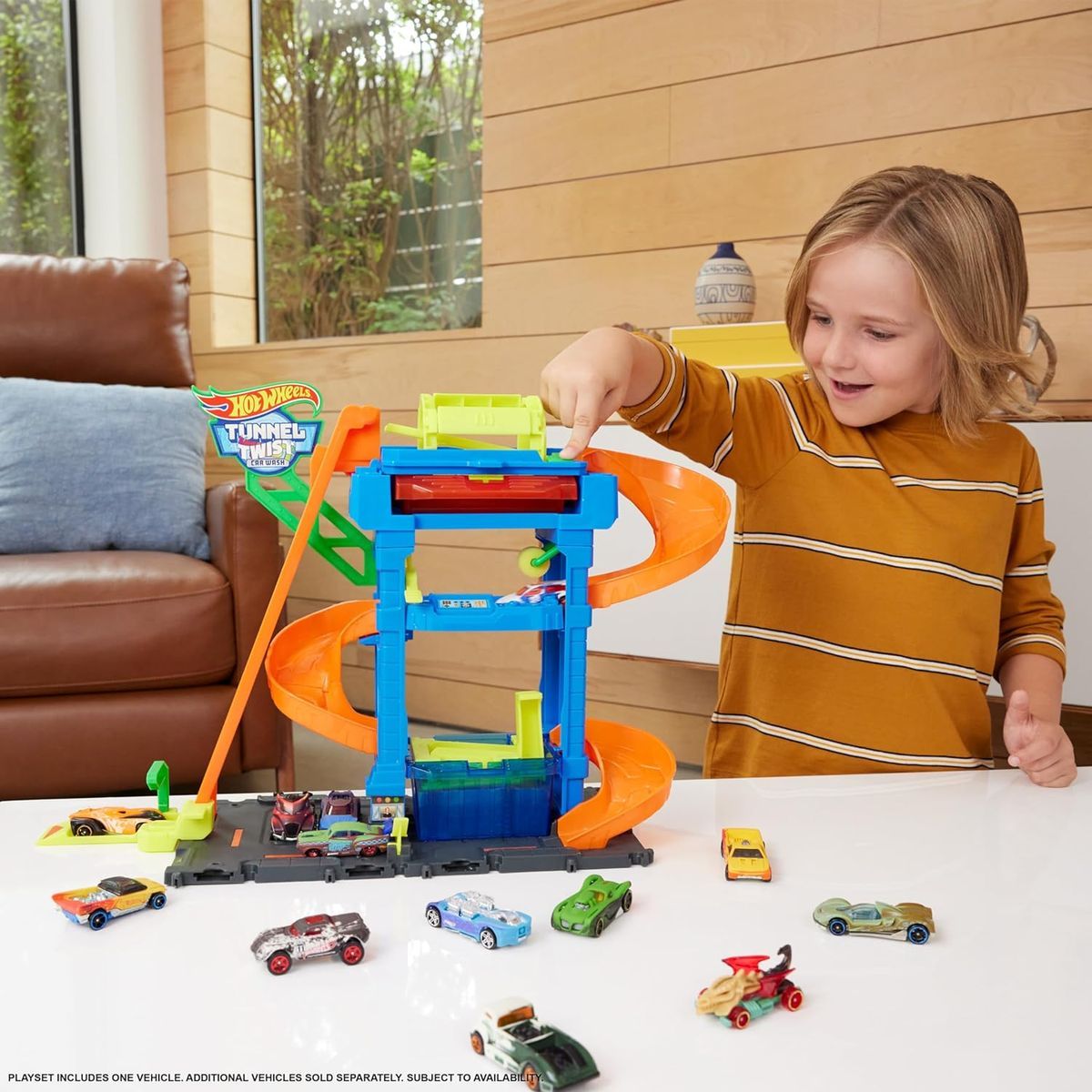 Mattel Hot Wheels City Color shifters automyčka s otočným tunelem