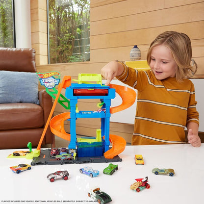 Mattel Hot Wheels City Color shifters automyčka s otočným tunelem