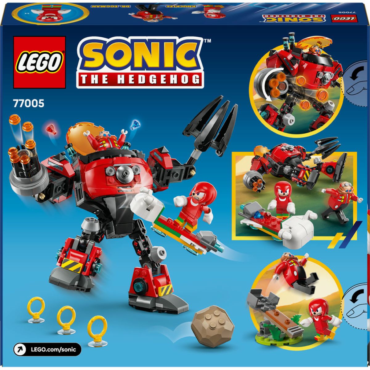 LEGO® Sonic the Hedgehog™ 77005 Knuckles vs. Dr. Eggman: Robotický oblek Egg Crusher