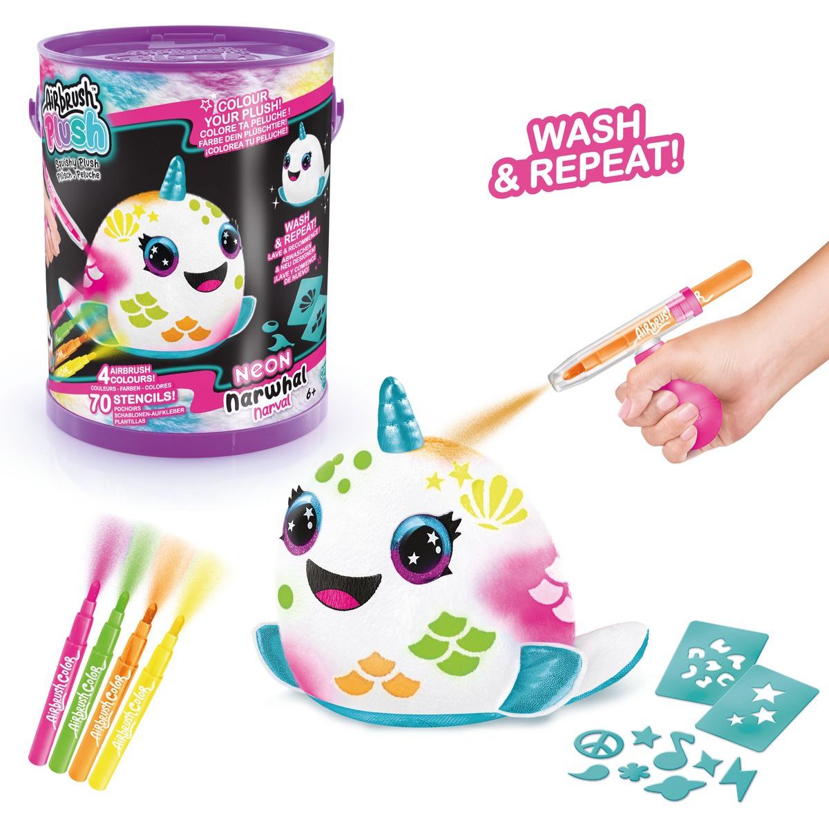 Airbrush - Neon Squish Pals Paint Can