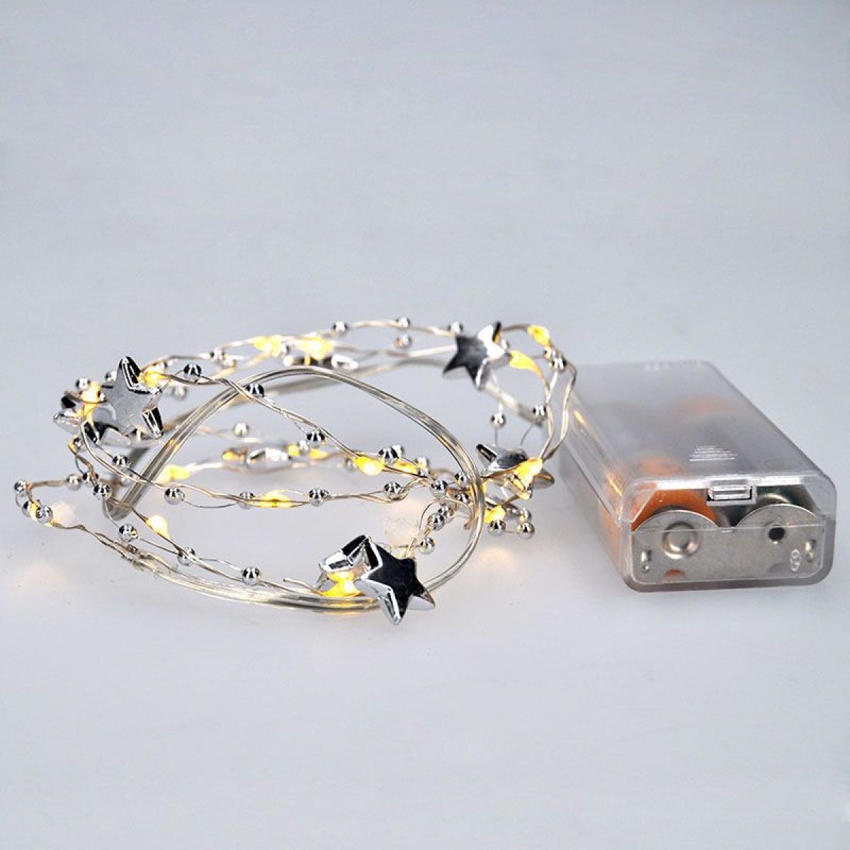 LED řetízek s dekoracemi, 20 LED řetěz, 1m, 2 x AA, IP20
