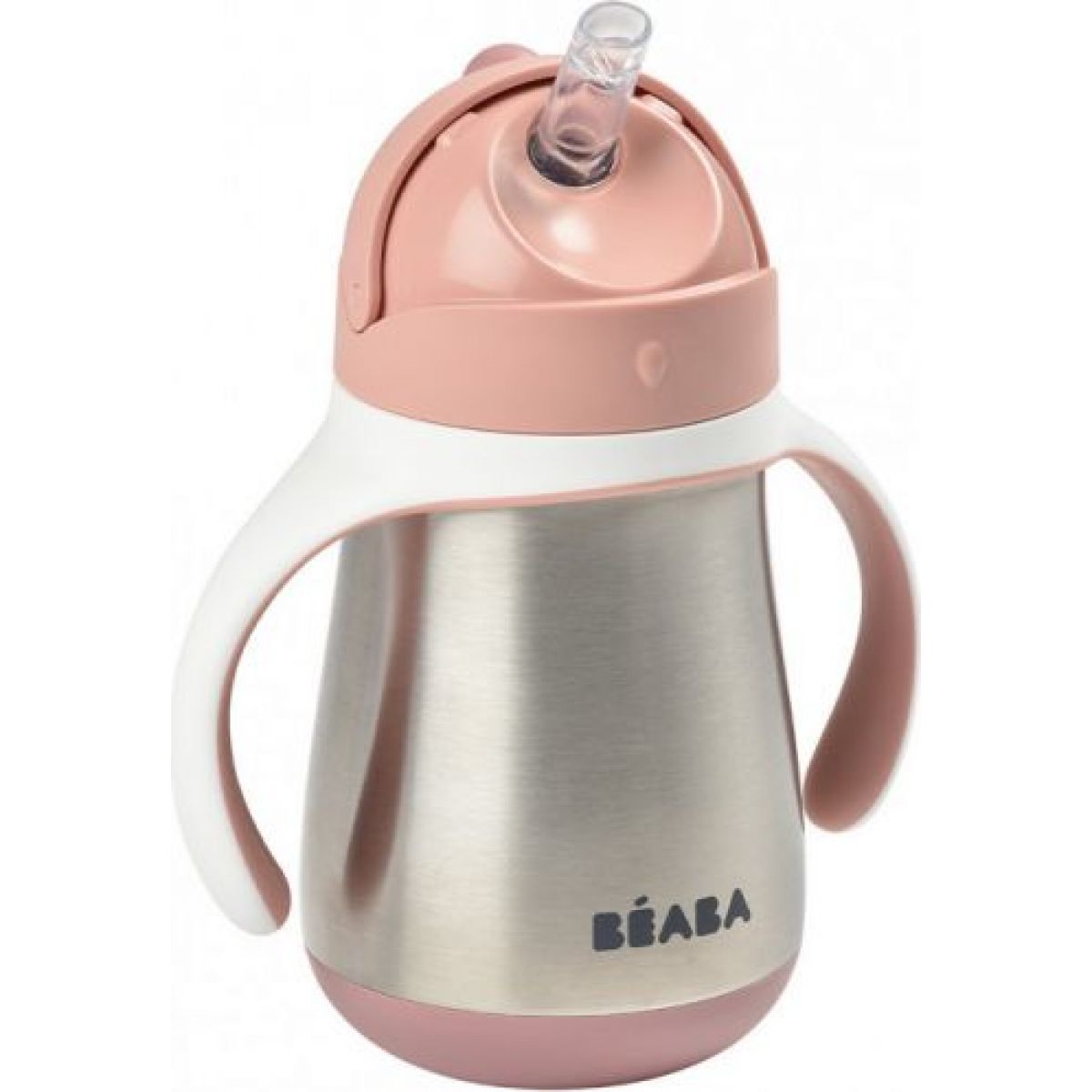 Beaba Hrnek termoizolační s brčkem nerez 250ml Pink