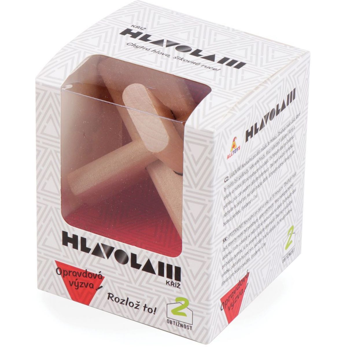 Alltoys Dřevěný hlavolam Kříž