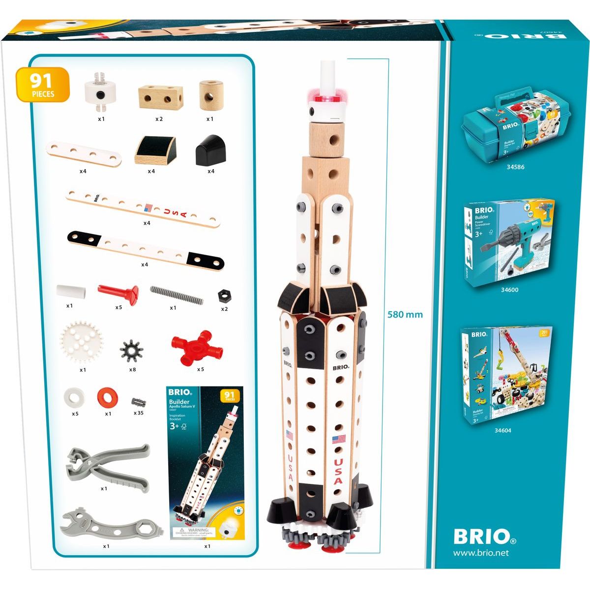 Stavebnice BRIO BUILDER NASA Apollo Saturn V