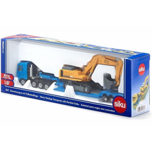 Siku Super Těžký náklad s podvalníkem a bagrem 1:87