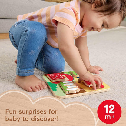 Fisher-Price Dřevěná hra na schovávanou zvířátka
