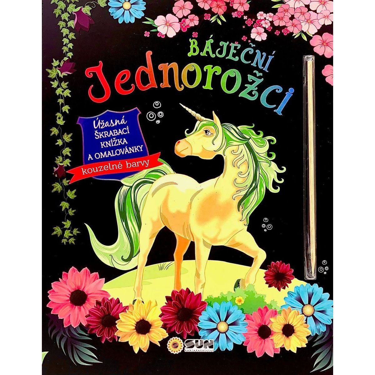 SUN Báječní jednorožci - úžasná škrábací knížka a omalovánky