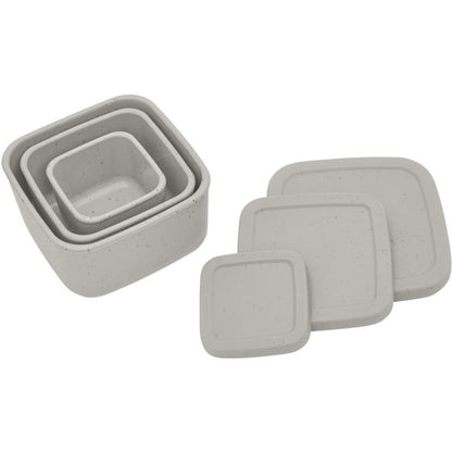 KikkaBoo Sada boxů na svačinu 3 ks Platinum Silicone Sand