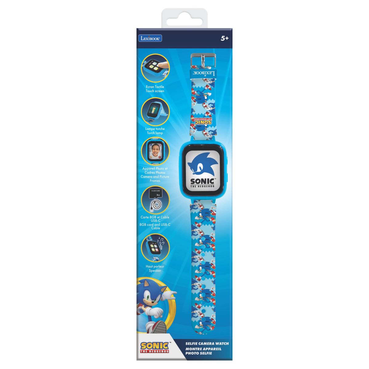 Lexibook Hodinky s kamerou Sonic a 8GB SD kartou