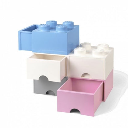 LEGO® úložný box 4 s šuplíkem 25 x 25 x 18 cm - Světle růžová