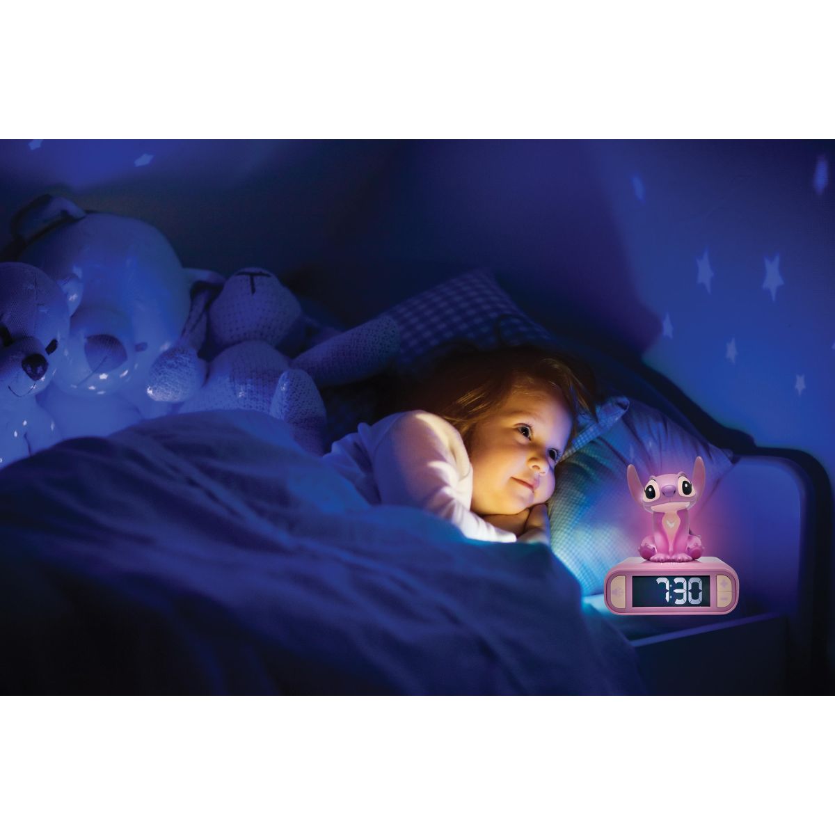 Lexibook Budík Stitch Angel se svítící figurkou