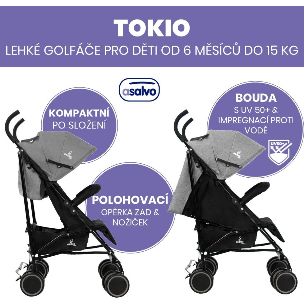 Asalvo TOKIO golfáče 6 m - 15 kg anthracite