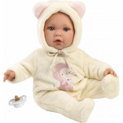 Llorens 14208 Baby Julia realistická panenka miminko s měkkým látkovým tělem 42 cm
