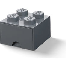 LEGO® úložný box 4 s šuplíkem 25 x 25 x 18 cm - Tmavě šedá