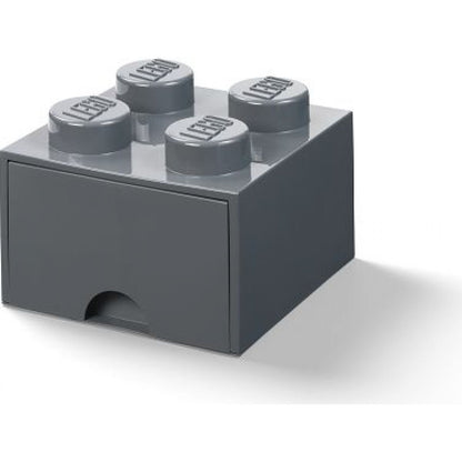 LEGO® úložný box 4 s šuplíkem 25 x 25 x 18 cm - Tmavě šedá