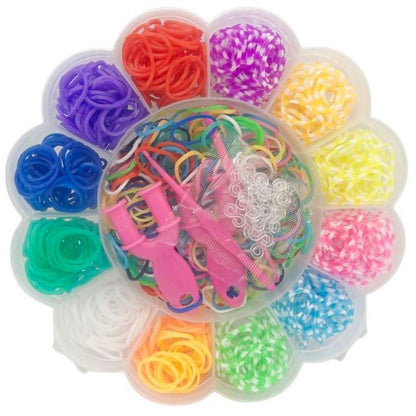Alltoys Sada gumiček 900 ks na výrobu náramků Loom band - květina