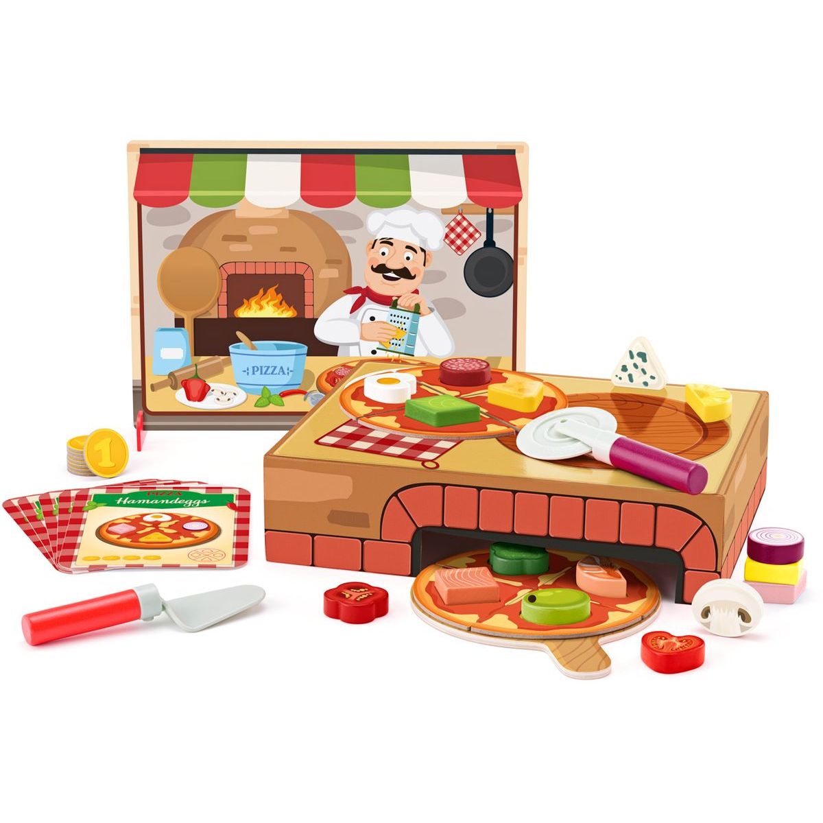 Woody Pizzerie Carlo, didaktická hra s vkládacími tvary