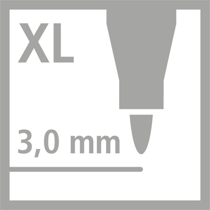 Metalický vláknový fix s XL hrotem STABILO Trio DECO 8 ks sada