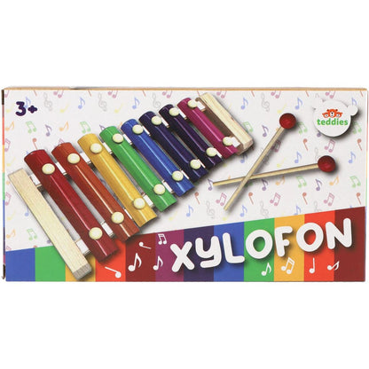 Xylofon dřevo-kov 24cm v krabici 25x13x4cm