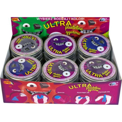 Ultra Plastelína 80g Magnetická - fialová s třpytkami