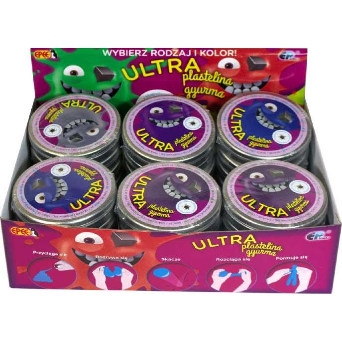 Ultra Plastelína 80g Magnetická - fialová