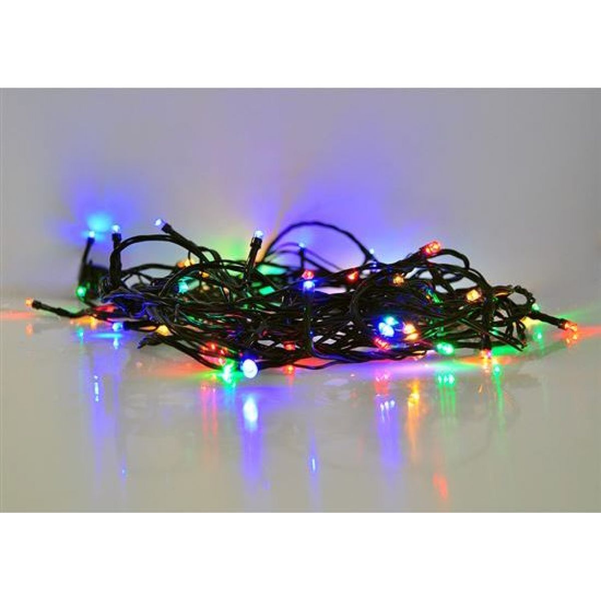 LED venkovní vánoční řetěz, 200 LED, 20 m, přívod 5 m, 8 funkcí, časovač, IP44, vícebarevný