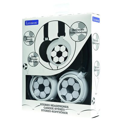 Lexibook Skládací drátová sluchátka Fotbal s limitem hlasitosti