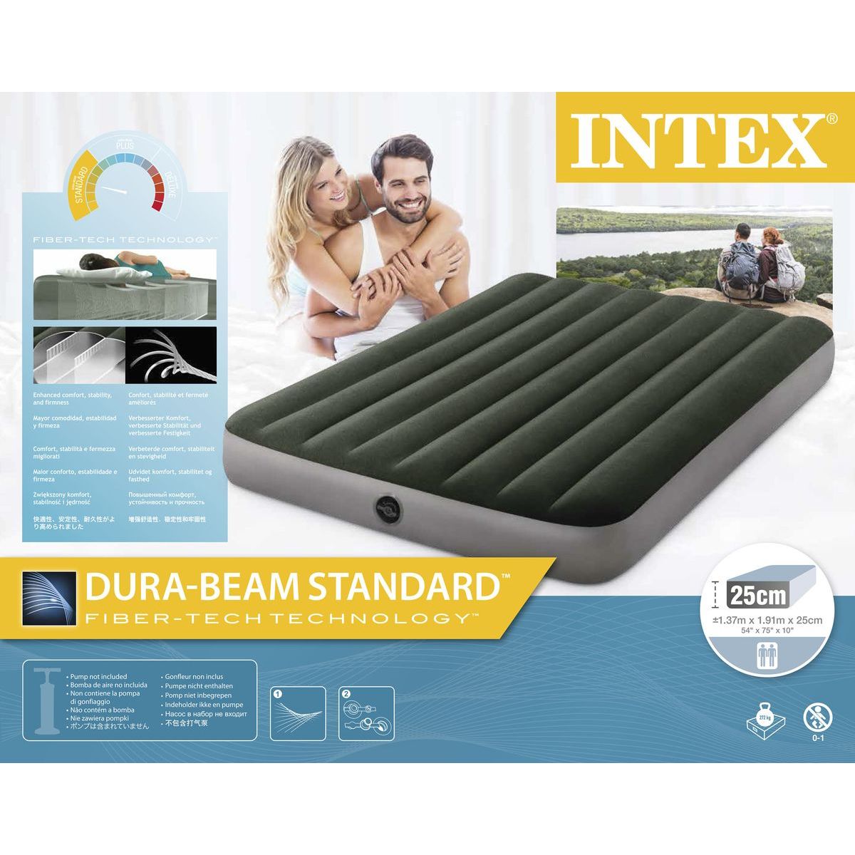 Intex 64108INT Nafukovací postel Dura Beam Queen Standard