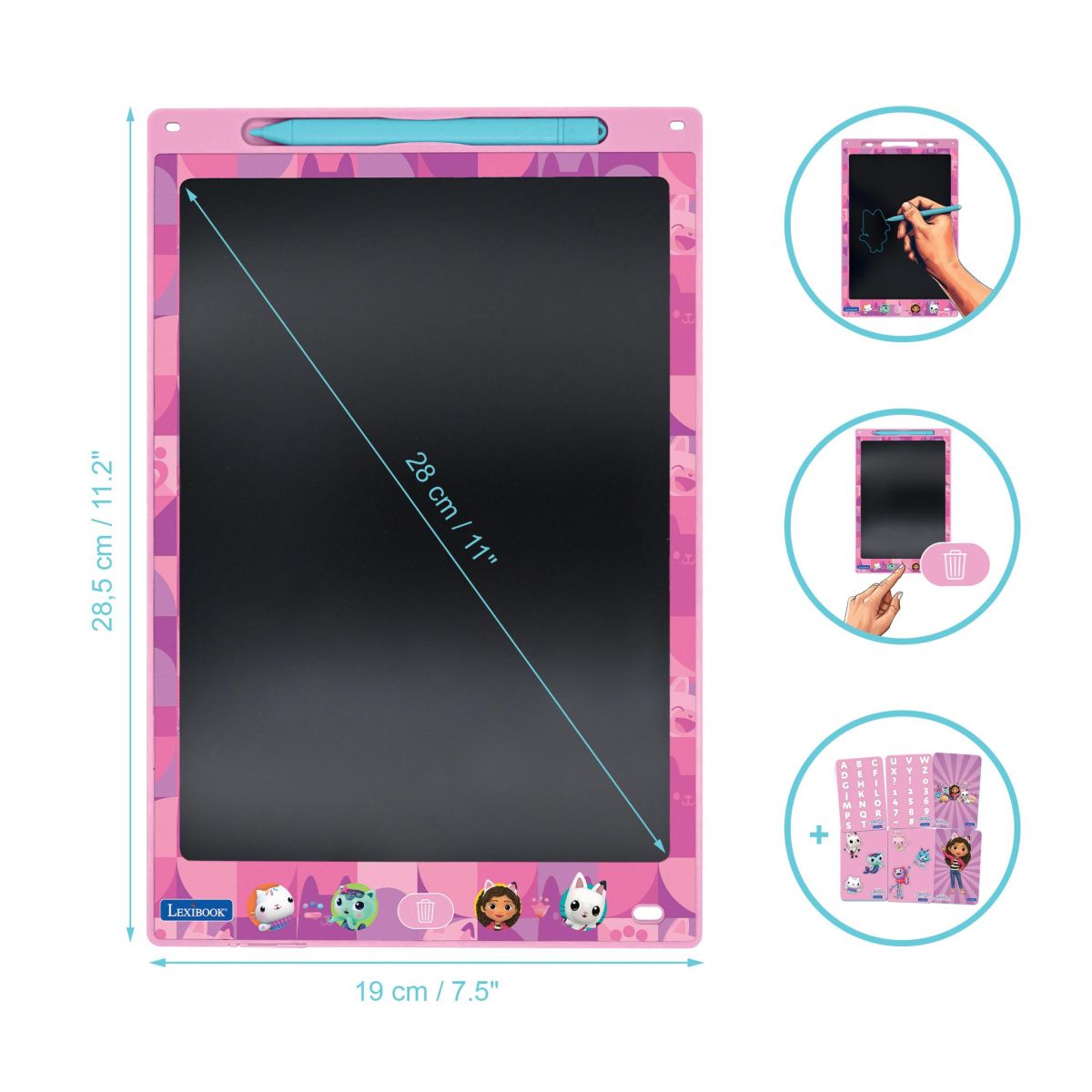 Lexibook Kreslicí tablet Gábinin kouzelný domek s E-inkem