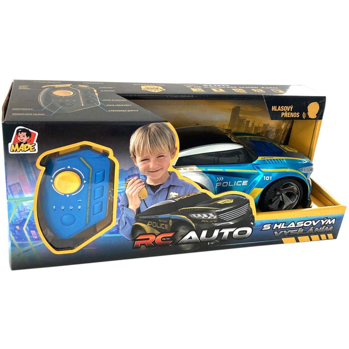 RC policejní auto s vysílačkou