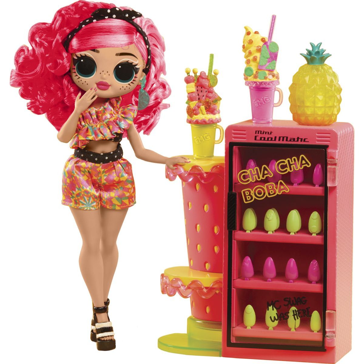 L.O.L. Surprise! OMG Nehtové studio s panenkou - Pinky Pops Fruit Shop - Poškozený obal