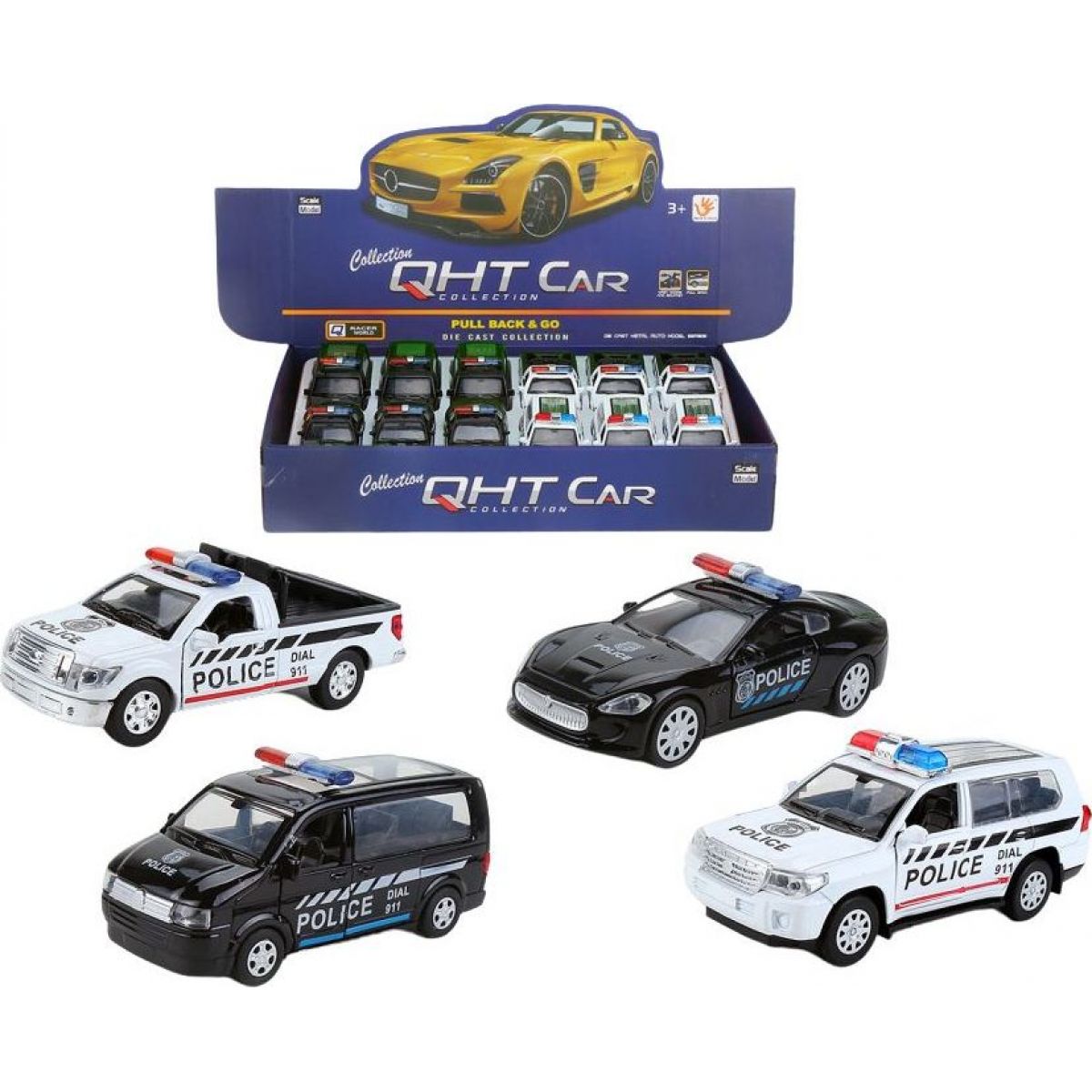 Alltoys Autíčko policejní 1 : 35 (3604) - dodávka černá