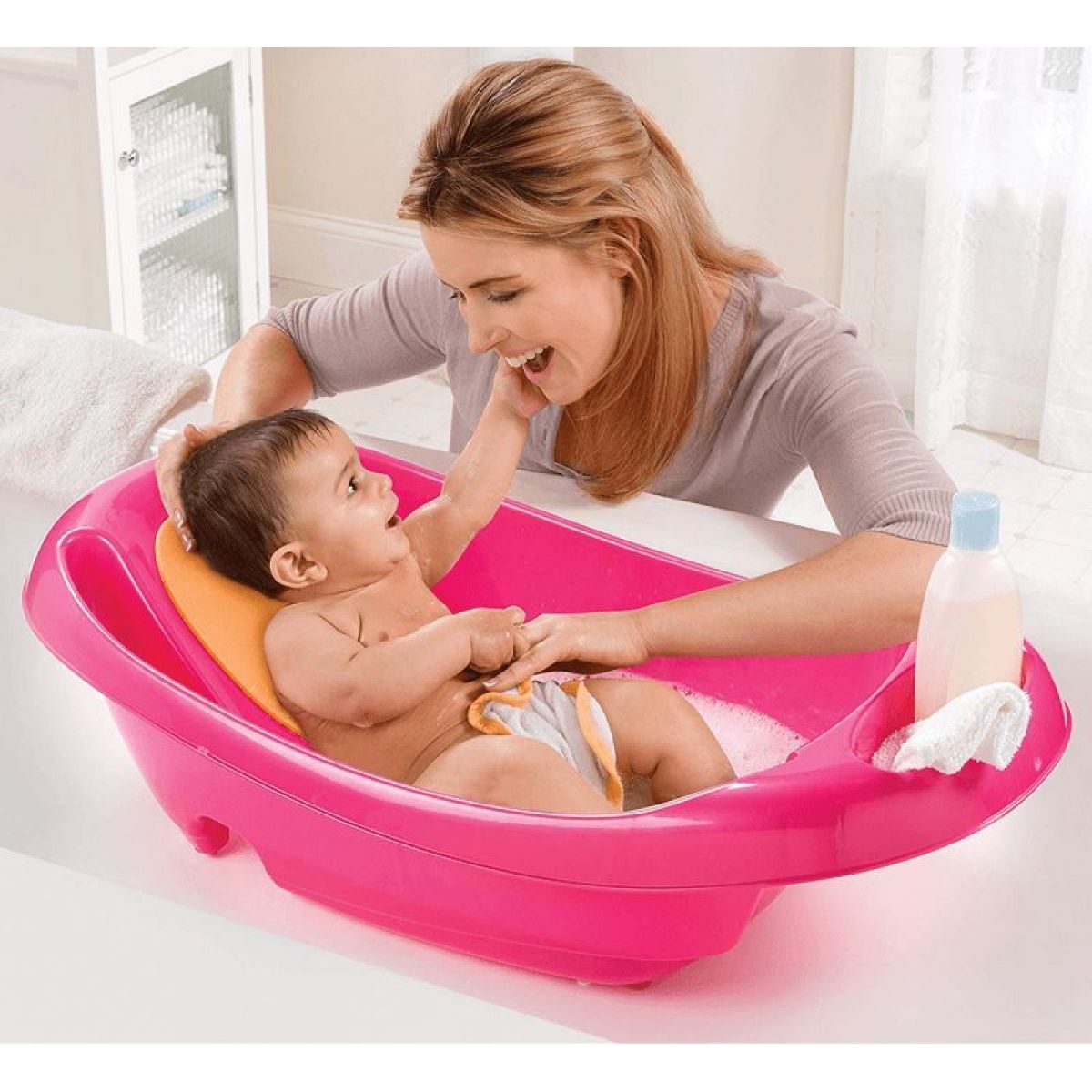 Summer Infant Koupací vanička Sparkle and Splash tmavě růžová