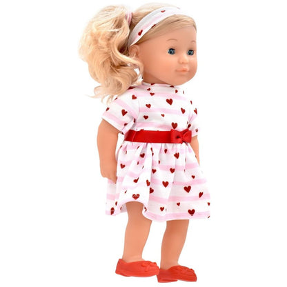 Dolls World Módní panenka Charlotte - 36 cm: Růžová srdíčková princezna