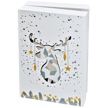 LED adventní kalendář - kniha, 8 x LED, 40 x 30 cm, 2 x AAA