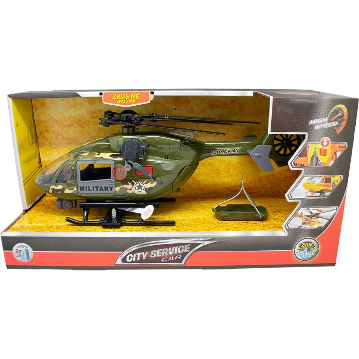 Sparkys CITY SERVICE CAR - 1:12 Vojenský vrtulník