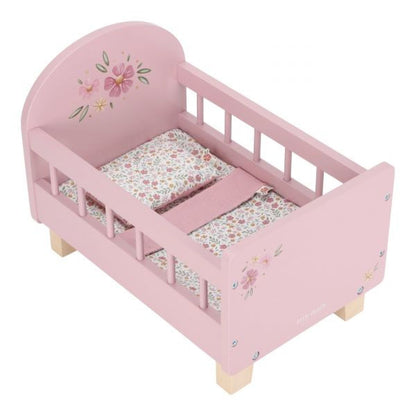 Little Dutch Postýlka pro panenky dřevěná s peřinkou Pink